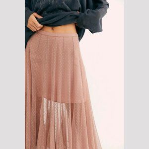 Free People Molly Smiles Godet Lace Skirt EUC
